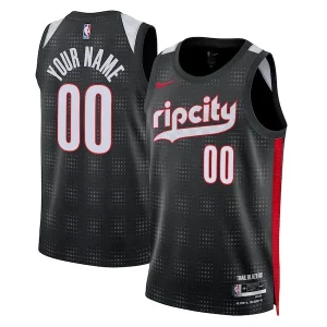 Único Portland Trail Blazers Nike Unisex 2024/25 Custom Swingman Jersey City Edition Black