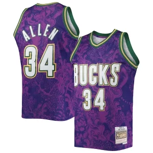 Duradero Versátil Ray Allen Milwaukee Bucks Hardwood Classics 2000/01 Lunar New Year Swingman Jersey Purple