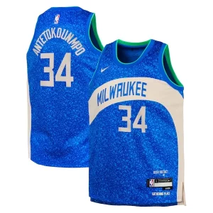Robusto Giannis Antetokounmpo Milwaukee Bucks Nike Youth Swingman Replica Jersey City Edition Royal