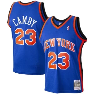Práctico Maravilloso Comodo Marcus Camby New York Knicks 1998/99 Hardwood Classics Swingman Jersey Blue
