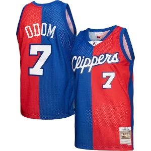 Estupendo Lamar Odom LA Clippers Hardwood Classics 2000/01 Split Swingman Jersey Royal/Red