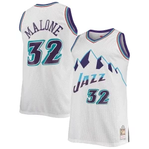 Maravilloso Perfecto Hermoso Karl Malone Utah Jazz 1996/97 Big & Tall Hardwood Classics Swingman Jersey White/Purple
