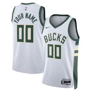 Resistente Robusto Milwaukee Bucks Nike Unisex Swingman Custom Jersey White Association Edition
