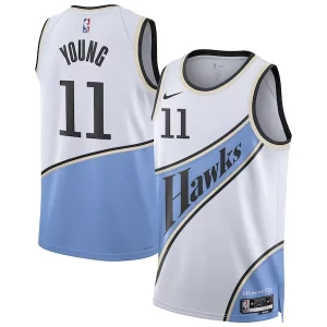 Increíble Moderno Trae Young Atlanta Hawks Nike Unisex 2024/25 Swingman Player Jersey City Edition White