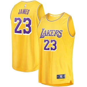 Moderno Fantástico Estupendo LeBron James Los Angeles Lakers Youth Fast Break Player Jersey Icon Edition Gold