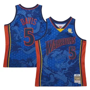 Original Baron Davis Golden State Warriors 2006/07 Hardwood Classics Asian Heritage 6.0 Swingman Throwback Player Jersey Royal