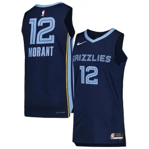 Único Ja Morant Memphis Grizzlies Nike Authentic Jersey Association Edition Navy