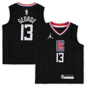 Encantador Paul George LA Clippers Jordan Brand Preschool 2020/21 Fast Break Replica Jersey Statement Edition Black