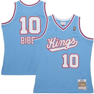 Clásico Cool Genial Mike Bibby Sacramento Kings 2001/02 Hardwood Classics Swingman Jersey Light Blue