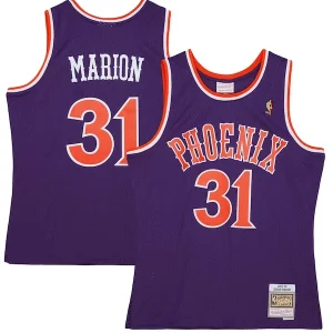Único Comodo Shawn Marion Phoenix Suns 2001/02 Hardwood Classics Swingman Jersey Purple