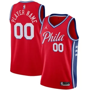 Comodo Clásico Philadelphia 76ers Jordan Brand Swingman Custom Jersey Statement Edition Red