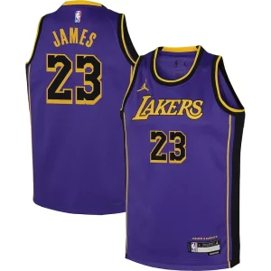 Comodo LeBron James Los Angeles Lakers Jordan Brand Youth Performance Swingman Jersey Statement Purple