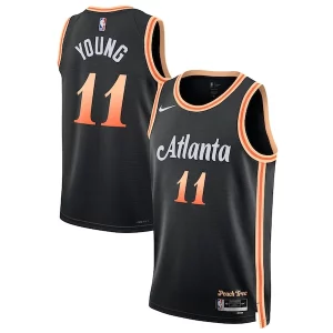 Hermoso Trae Young Atlanta Hawks Nike Unisex 2022/23 Swingman Jersey City Edition Black