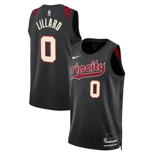 Clásico Damian Lillard Portland Trail Blazers Nike Unisex 2023/24 Swingman Jersey Black City Edition