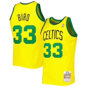 Único Larry Bird Boston Celtics 1985 86 Hardwood Classics Reload 3.0 Swingman Jersey Gold