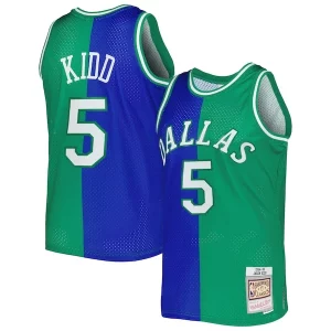 Moderno Sofisticado Jason Kidd Dallas Mavericks Hardwood Classics 1994/95 Split Swingman Jersey Blue/Green
