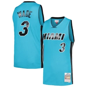 Cool Fantástico Dwyane Wade Miami Heat Hardwood Classics 2005/06 Tropical Swingman Jersey Blue