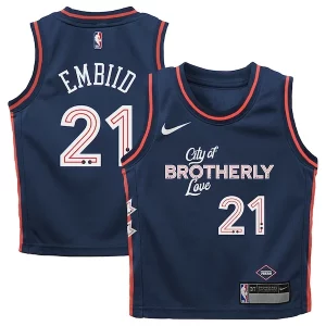 Encantador Ideal Joel Embiid Philadelphia 76ers Nike Toddler Swingman Replica Jersey City Edition Navy
