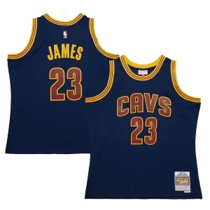 Práctico LeBron James Cleveland Cavaliers 2015/16 Hardwood Classics Swingman Jersey Navy