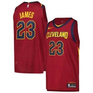 Magnífico Hermoso Fácil de llevar LeBron James Cleveland Cavaliers Nike Authentic Player Jersey Icon Edition Wine