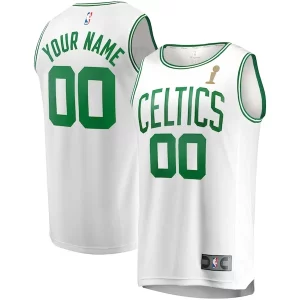 Cool Boston Celtics 2024 NBA Finals Champions Custom Fast Break Jersey White Association Edition