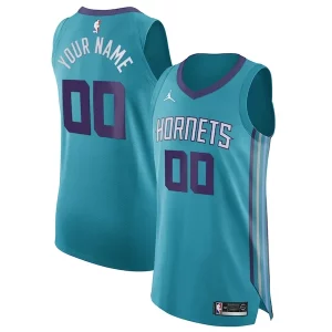 Ideal Robusto Charlotte Hornets Jordan Brand Authentic Custom Jersey Teal Icon Edition