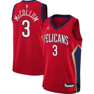 Increíble C.J. McCollum New Orleans Pelicans Jordan Brand Youth Swingman Jersey Statement Edition Red