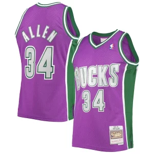 Duradero Estupendo Chulo Ray Allen Milwaukee Bucks 2001/02 Hardwood Classics Swingman Jersey Purple