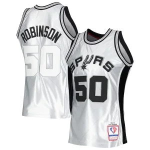 Bonito Exquisito Atractivo David Robinson San Antonio Spurs 1998/99 Hardwood Classics 75th Anniversary Swingman Jersey Platinum