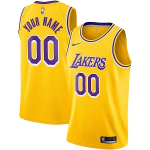 Exquisito Los Angeles Lakers Nike Custom Swingman Jersey Gold Icon Edition