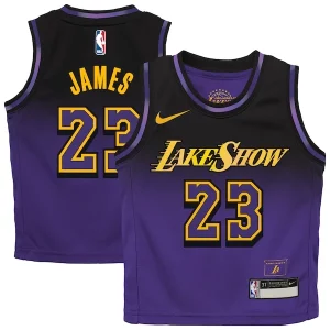 Delicioso Fácil de llevar LeBron James Los Angeles Lakers Nike Toddler 2024/25 Swingman Player Jersey City Edition Purple