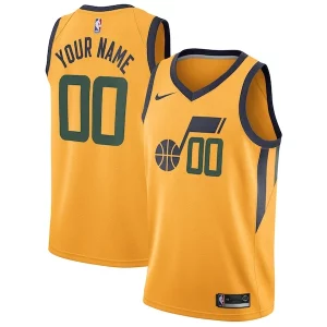 Versátil Práctico Lujoso Utah Jazz Nike Swingman Custom Jersey Statement Edition Gold