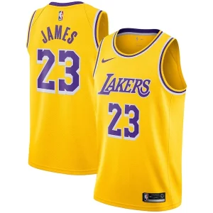Delicioso Hermoso Fantástico LeBron James Los Angeles Lakers Nike Swingman Player Jersey Gold Icon Edition