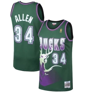 Resistente Magnífico Original Ray Allen Milwaukee Bucks 1996/97 Hardwood Classics Swingman Jersey Kelly Green
