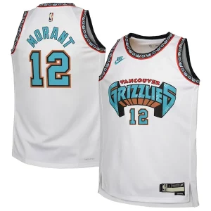 Elegante Ja Morant Memphis Grizzlies Nike Youth 2024/25 Swingman Jersey White Classic Edition