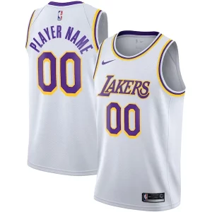 Elegante Hermoso Los Angeles Lakers Nike 2020/21 Swingman Custom Jersey Association Edition White