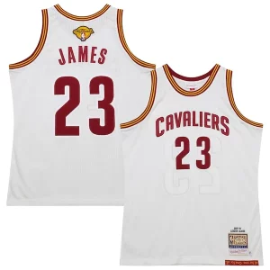 Clásico LeBron James Cleveland Cavaliers 2015/16 Hardwood Classics Authentic Jersey White