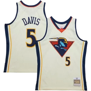 Sofisticado Atractivo Baron Davis Golden State Warriors Chainstitch Swingman Jersey Cream