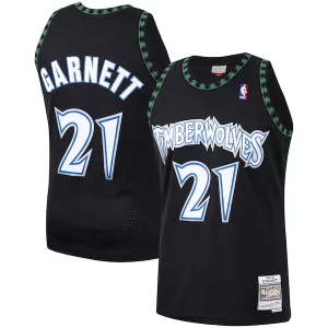 Versátil Kevin Garnett Minnesota Timberwolves Hardwood Classics Swingman Jersey Black/White