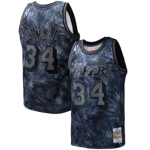 Original Fácil de llevar Duradero Shaquille O'Neal Los Angeles Lakers Hardwood Classics 1996/97 Tie Dye Swingman Jersey Black