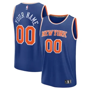 Lujoso Ideal New York Knicks Youth Custom Fast Break Jersey Blue Icon Edition