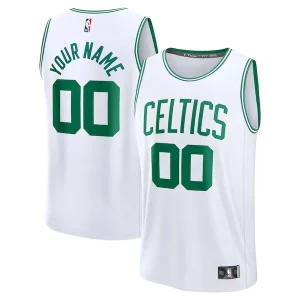 Atractivo Maravilloso Duradero Boston Celtics Youth Custom Fast Break Jersey White Association Edition/Black/Kelly Green