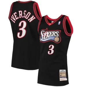 Duradero Estupendo Encantador Allen Iverson Philadelphia 76ers 1997/98 Hardwood Classics Authentic Jersey Black
