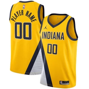 Clásico Hermoso Indiana Pacers Jordan Brand Swingman Custom Jersey Statement Edition Gold