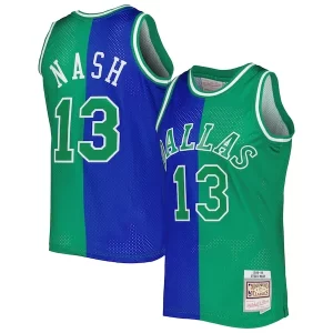 Moderno Steve Nash Dallas Mavericks Hardwood Classics 1998/99 Split Swingman Jersey Blue/Green