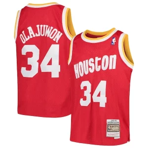 Bonito Clásico Encantador Hakeem Olajuwon Houston Rockets Youth Swingman Throwback Jersey Red