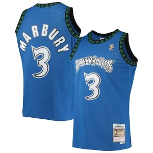 Perfecto Delicioso Stephon Marbury Minnesota Timberwolves 1996/97 Hardwood Classics Swingman Jersey Blue
