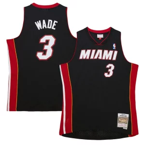Comodo Dwyane Wade Miami Heat Hardwood Classics Swingman Jersey Black