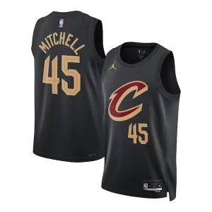 Moderno Atractivo Versátil Donovan Mitchell Cleveland Cavaliers Jordan Brand Unisex Swingman Jersey Statement Edition Black