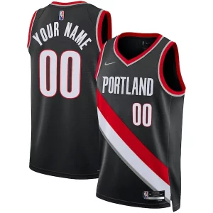 Moderno Comodo Resistente Portland Trail Blazers Nike 2021/22 Diamond Swingman Custom Jersey Icon Edition Black